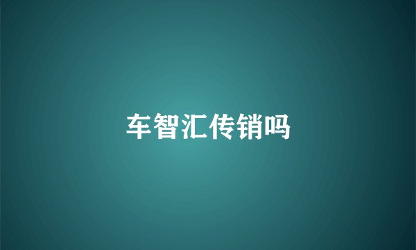 车智汇传销吗