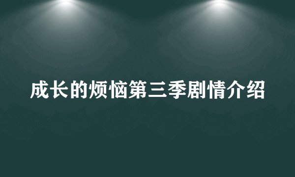 成长的烦恼第三季剧情介绍