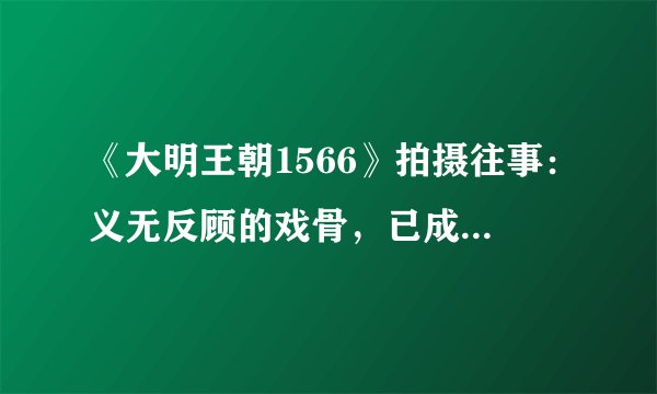 《大明王朝1566》拍摄往事：义无反顾的戏骨，已成绝唱的神剧