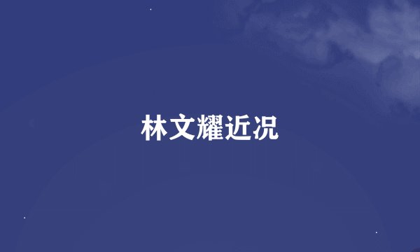 林文耀近况