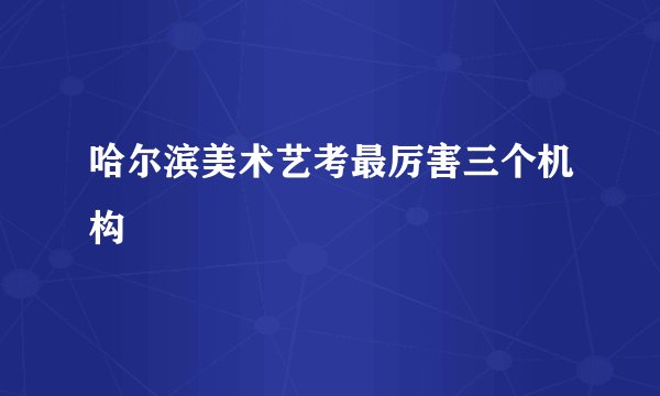 哈尔滨美术艺考最厉害三个机构