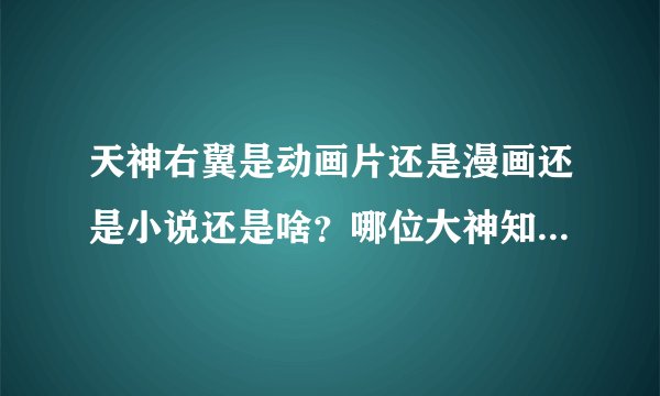 天神右翼是动画片还是漫画还是小说还是啥？哪位大神知道的，赶紧别墨迹。。
