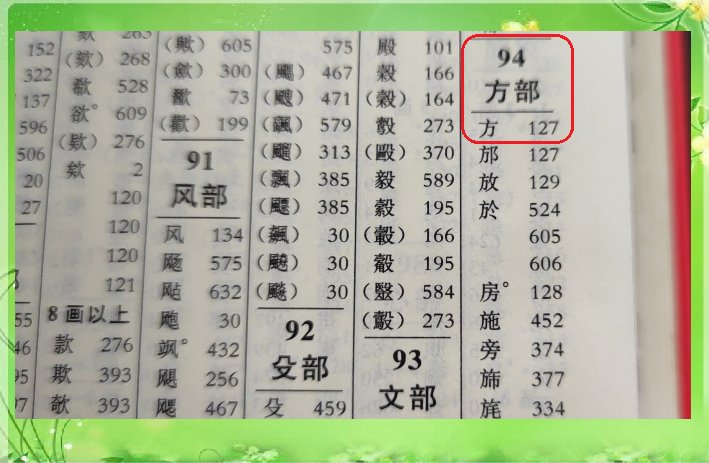 方字的偏旁部首？