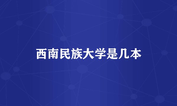 西南民族大学是几本