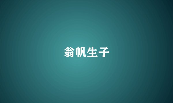 翁帆生子