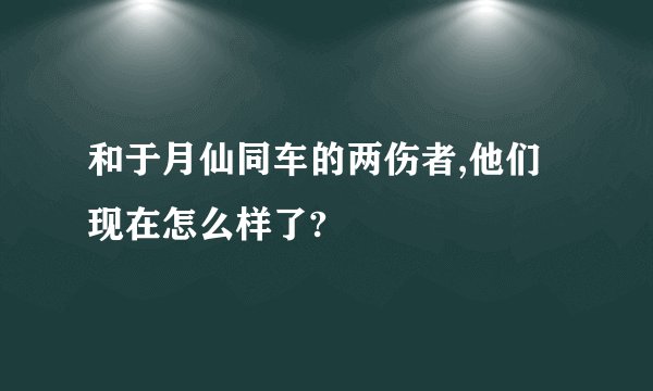和于月仙同车的两伤者,他们现在怎么样了?