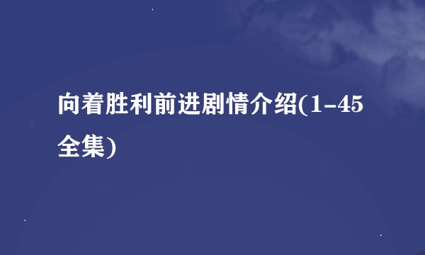 向着胜利前进剧情介绍(1-45全集)
