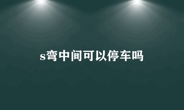 s弯中间可以停车吗
