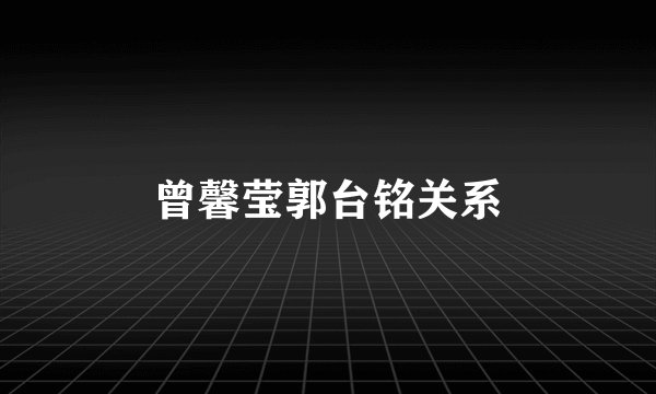 曾馨莹郭台铭关系