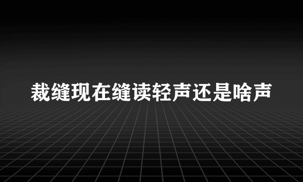 裁缝现在缝读轻声还是啥声