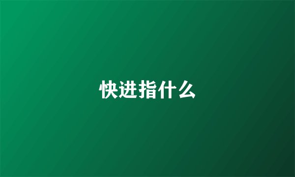 快进指什么