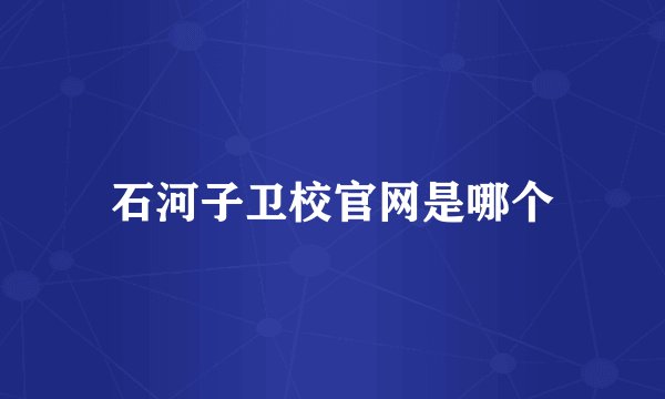 石河子卫校官网是哪个