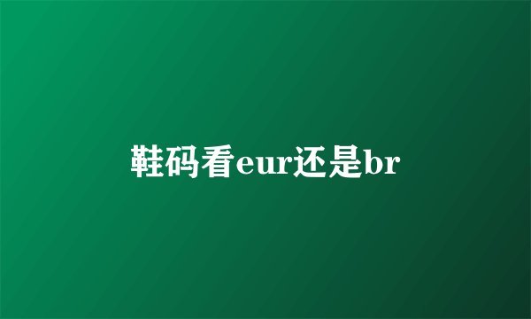 鞋码看eur还是br