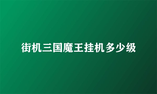 街机三国魔王挂机多少级
