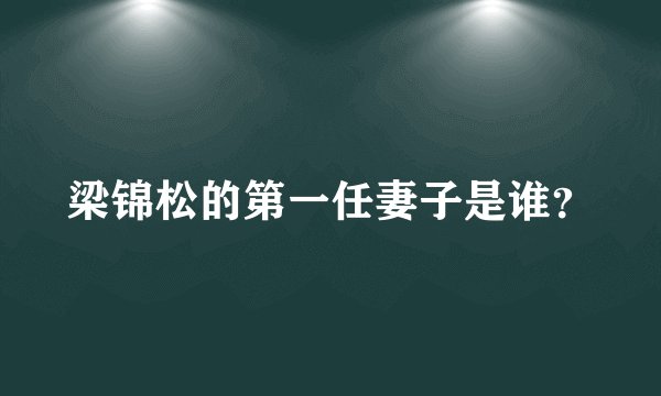 梁锦松的第一任妻子是谁？