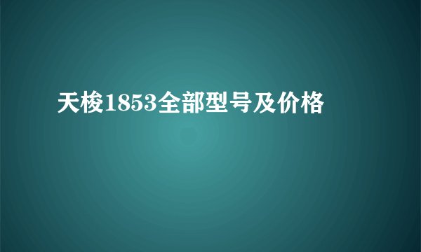 天梭1853全部型号及价格