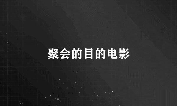 聚会的目的电影