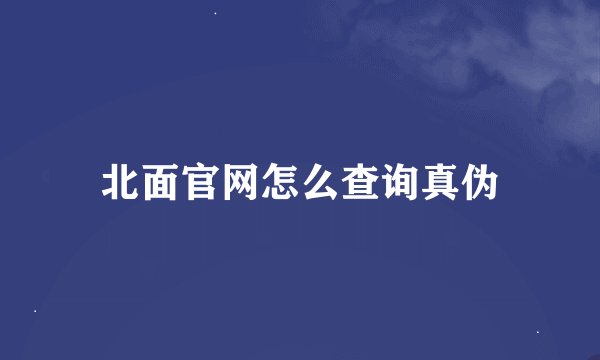 北面官网怎么查询真伪