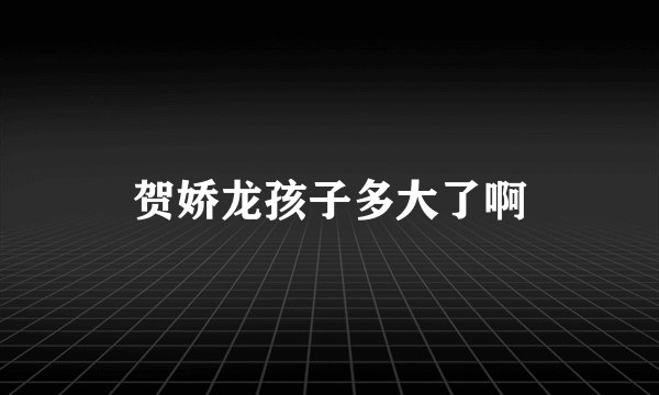 贺娇龙孩子多大了啊