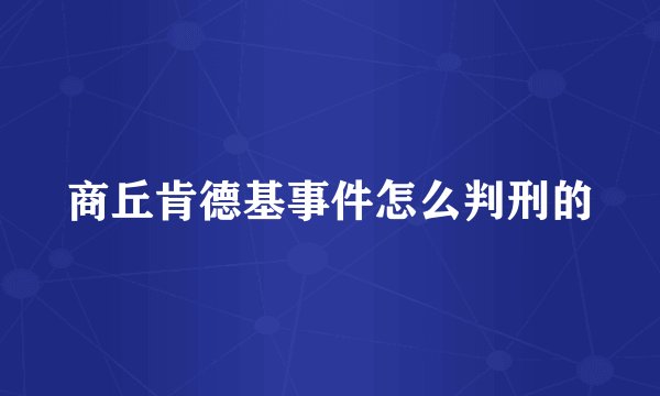 商丘肯德基事件怎么判刑的