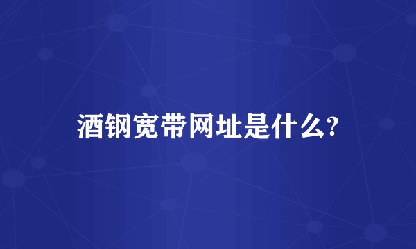 酒钢宽带网址是什么?