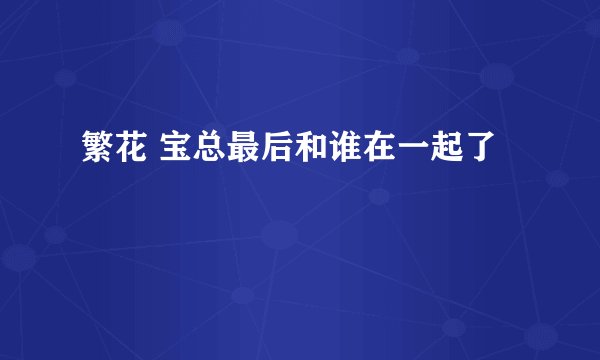 繁花 宝总最后和谁在一起了