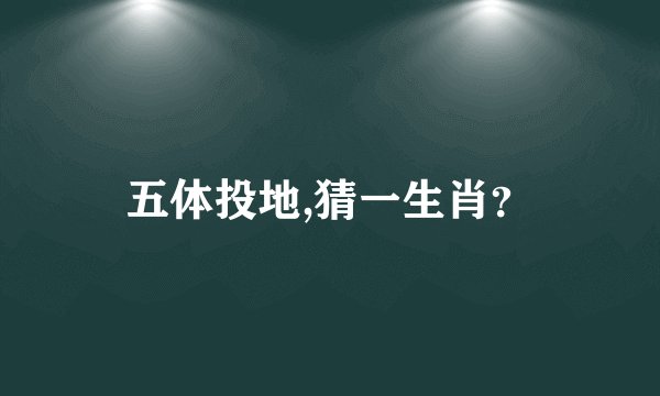 五体投地,猜一生肖？
