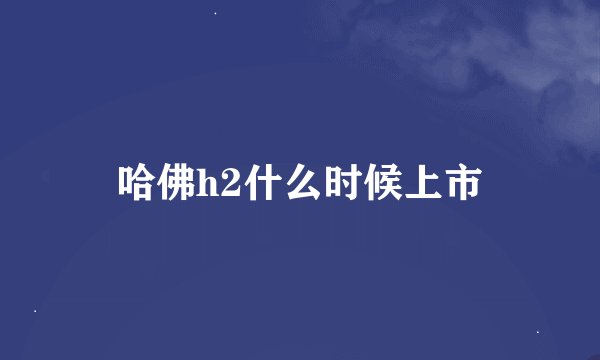 哈佛h2什么时候上市