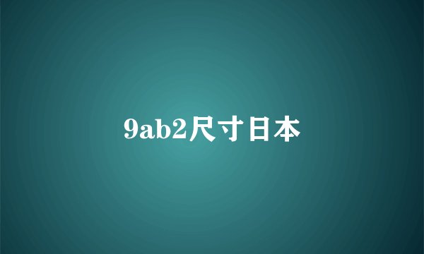 9ab2尺寸日本