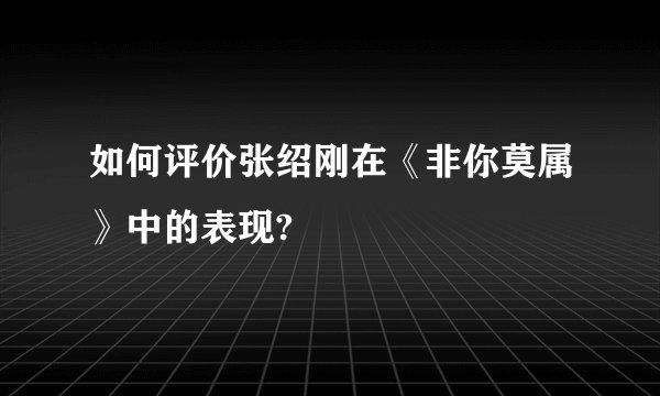 如何评价张绍刚在《非你莫属》中的表现?