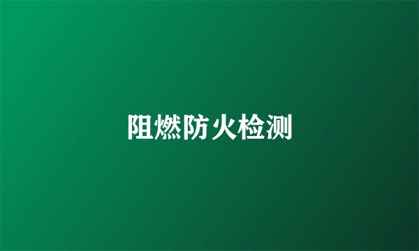 阻燃防火检测