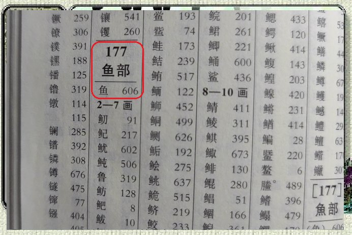 鱼的偏旁部首是什么？