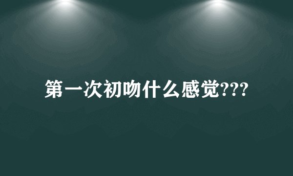 第一次初吻什么感觉???