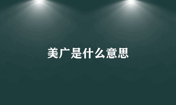 美广是什么意思