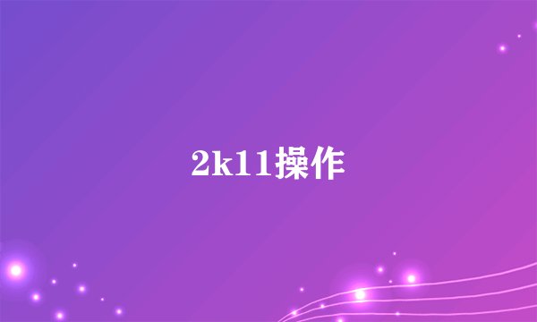 2k11操作