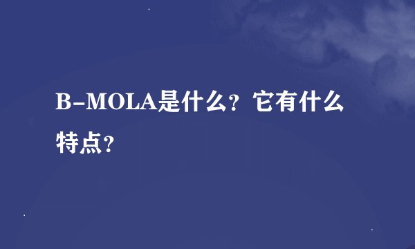 B-MOLA是什么？它有什么特点？