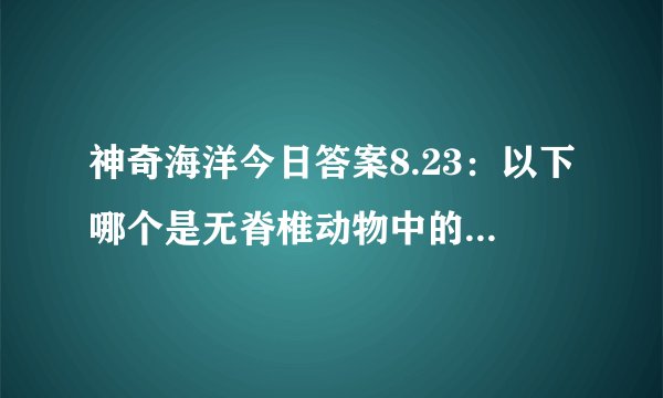 神奇海洋今日答案8.23：以下哪个是无脊椎动物中的脑力王者