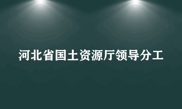 河北省国土资源厅领导分工