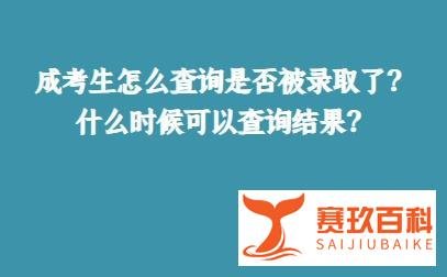成考生怎么查询是否被录取了？什么时候可以查询结果？