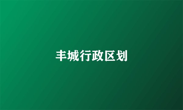 丰城行政区划
