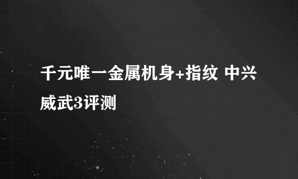 千元唯一金属机身+指纹 中兴威武3评测