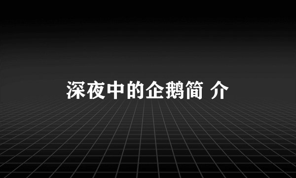 深夜中的企鹅简 介