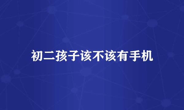 初二孩子该不该有手机