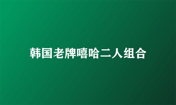 韩国老牌嘻哈二人组合