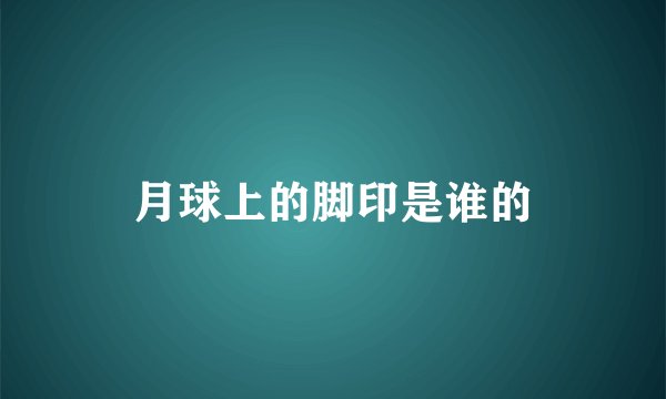 月球上的脚印是谁的