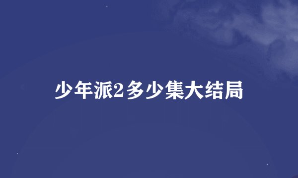 少年派2多少集大结局
