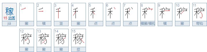 稼的词语有哪些