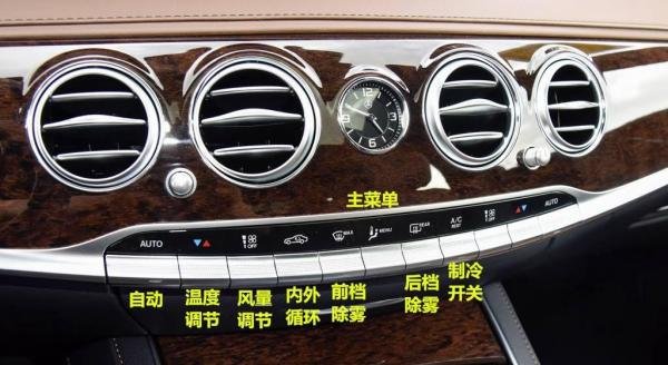 奔驰s350l内部按键图解