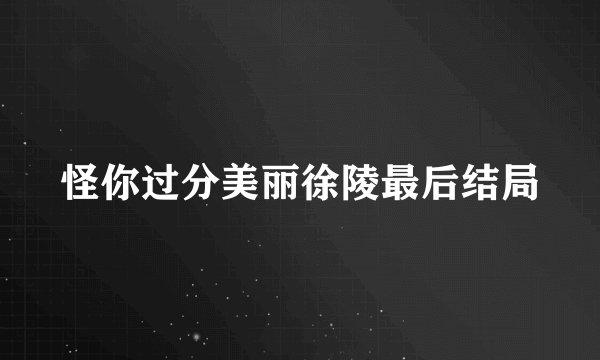 怪你过分美丽徐陵最后结局