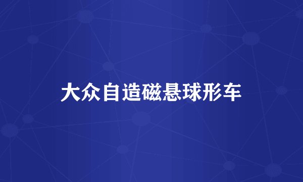 大众自造磁悬球形车
